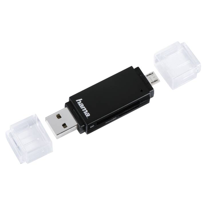 HAMA Basic Lettore di schede (MicroUSB, USB Typ A)
