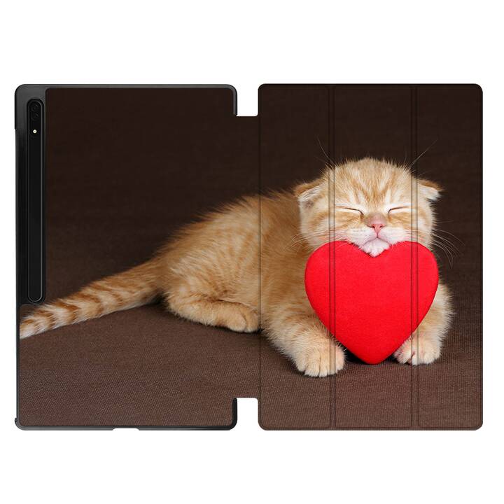 EG Hülle für Samsung Galaxy Tab S8 Ultra 14.6" (2022) - Braun - Katzen