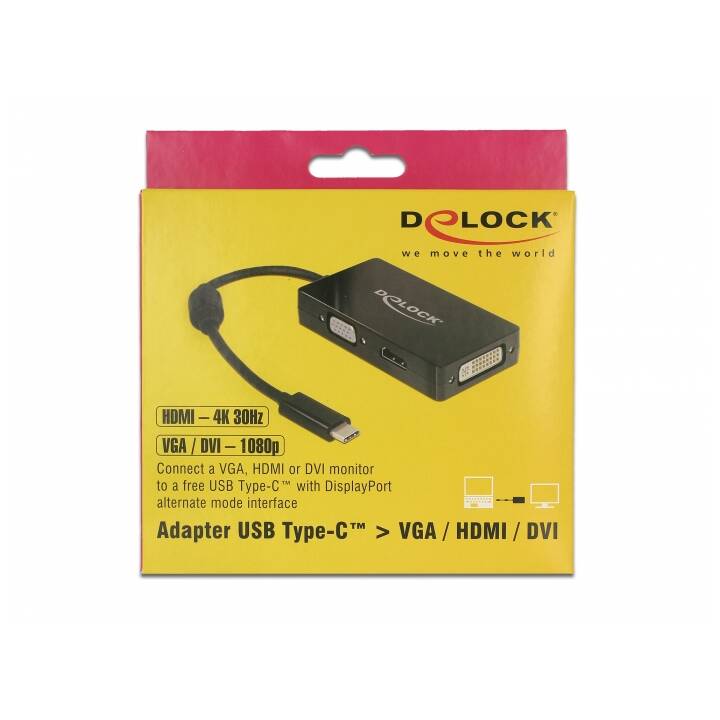 DELOCK Adaptateur vidéo (HDMI, DVI-D, VGA)