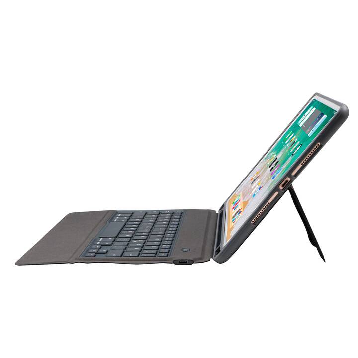 DEQSTER Slim Type Cover / Tablet Tastatur (10.2", iPad Gen. 9 2021, iPad Gen. 8 2020, iPad Gen. 7 2019, Schwarz)