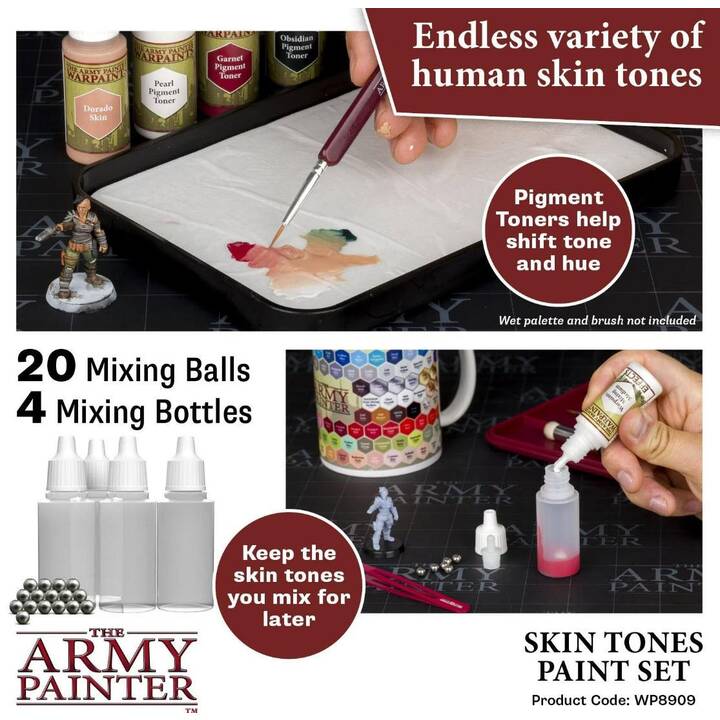THE ARMY PAINTER Skin Tones Farben-Set (16 x 18 ml)