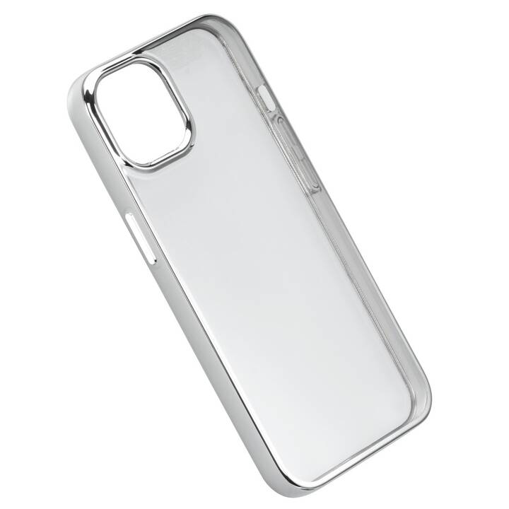 HAMA Backcover Clear&Chrome (iPhone 13, Silber, Transparent)