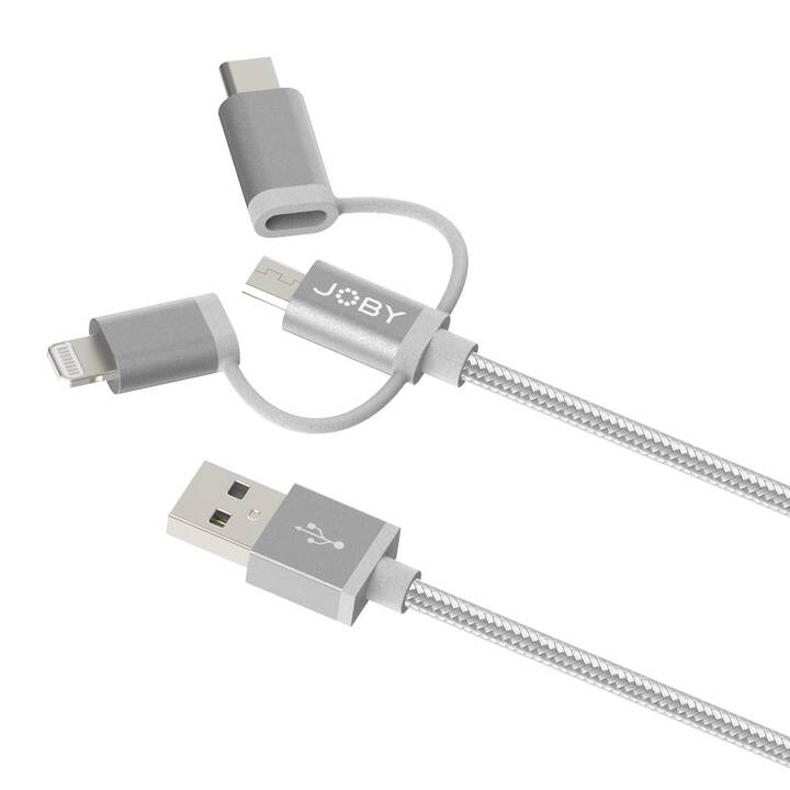 JOBY Cavo (USB di tipo A, USB 2.0, Micro USB Typ B, USB di tipo C, Lightning, 1.2 m)