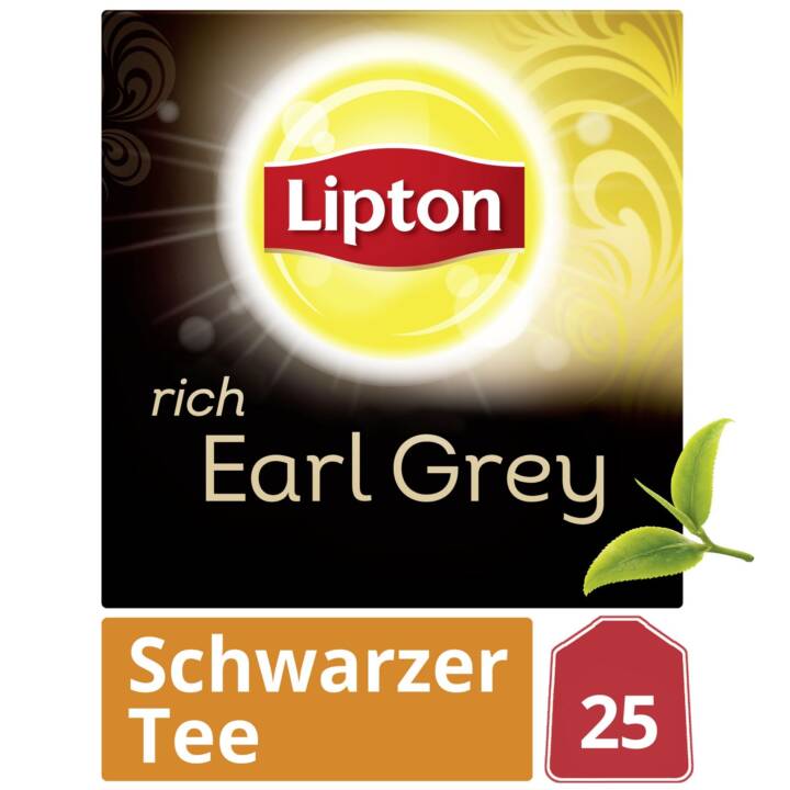 LIPTON Sachets de thé Thé noir Rich Earl Grey (25 Pièce)