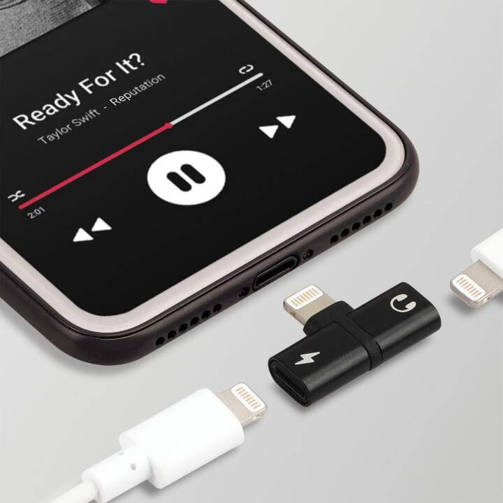 PROMATE 2-in-1 Audio & Charging Adapter (Lightning)