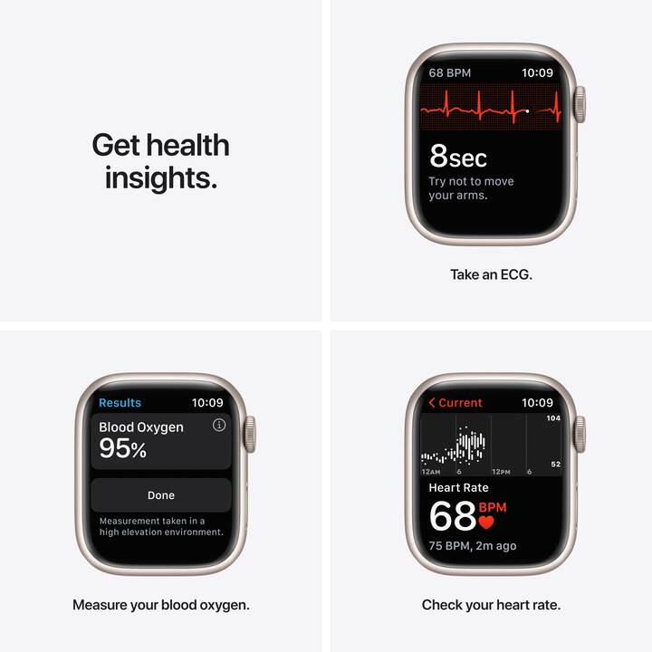 APPLE Watch Series 7 GPS (41 mm, Alluminio, GPS) - Interdiscount