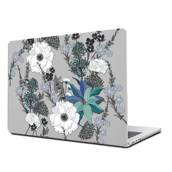 EG Hardcase (MacBook Air 13" M3 2024, Blumen, Weiss)