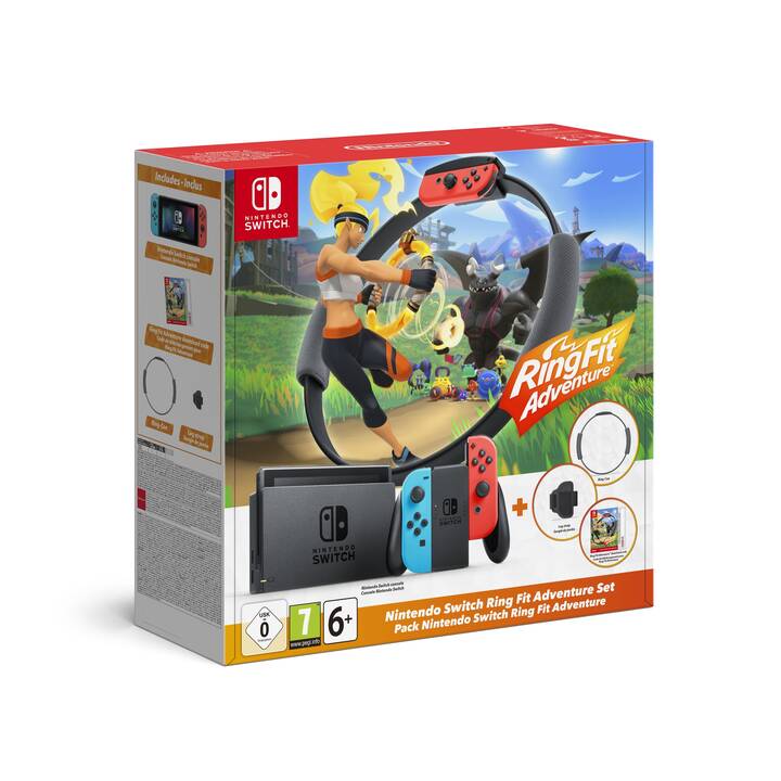 NINTENDO Switch Neon 32GB + Ring Fit Adventure 32 GB (Ring Fit Adventure, DE, IT, FR)