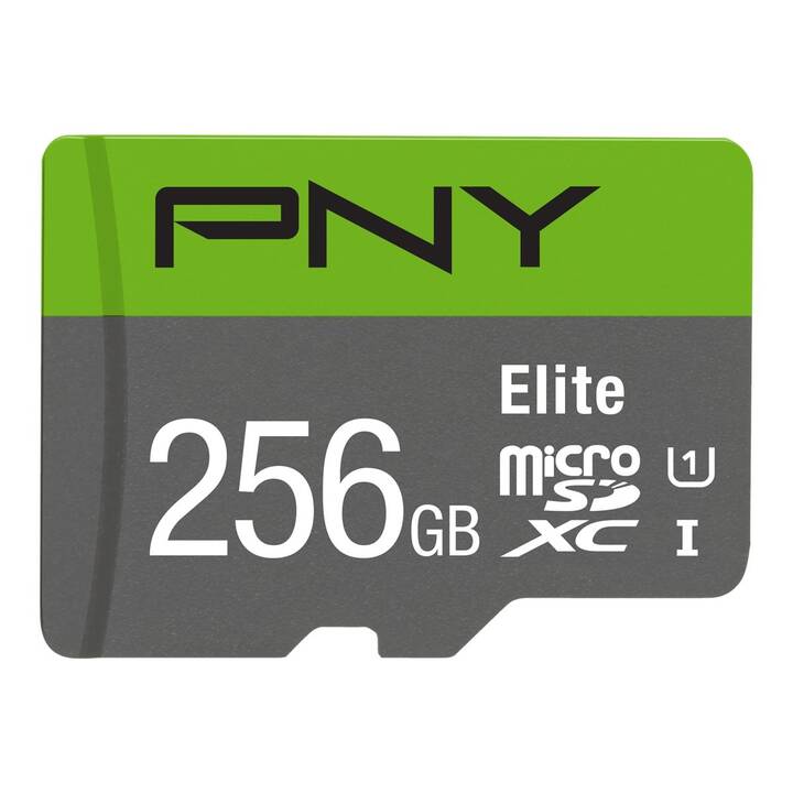 PNY TECHNOLOGIES MicroSDXC UHS-I Elite  (Class 10, UHS-I Class 1, 256 GB, 90 MB/s)