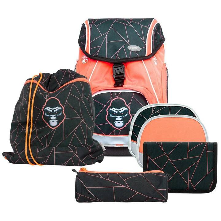 FUNKI Set di borse Flexy-Bag Neon Editon Gorilla (28 l, Arancione, Nero)
