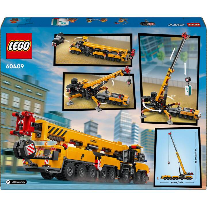 LEGO City La grue de chantier mobile jaune (60409)