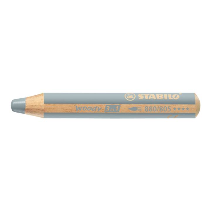 STABILO Matite colorate Woody 3 in 1 (Argento, 1 pezzo)