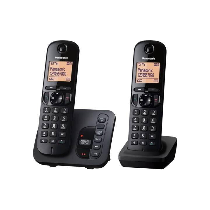 PANASONIC KX-TGC222 (DECT, Schwarz, Anthrazit)