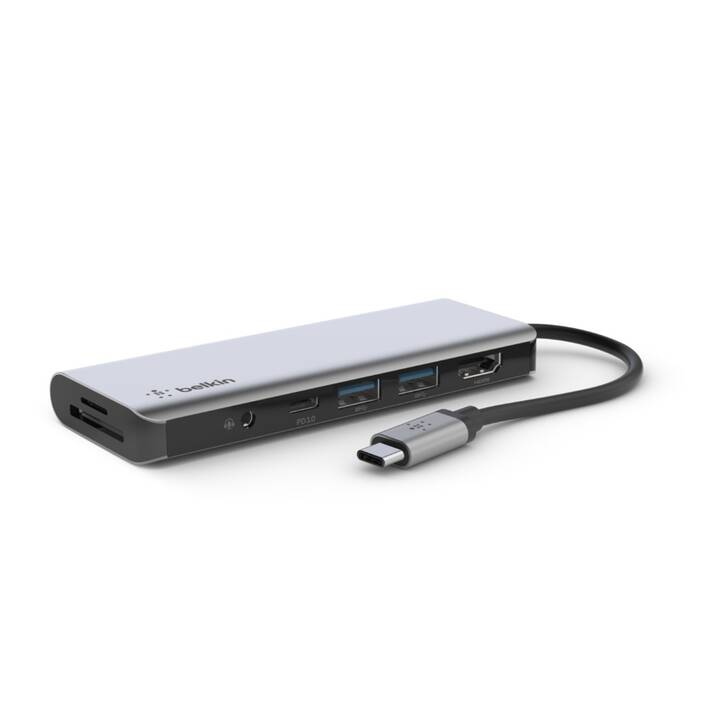 BELKIN Stazione d'aggancio Multiport 7-in-1 (HDMI, USB di tipo C, 2 x USB 3.0 di tipo A)