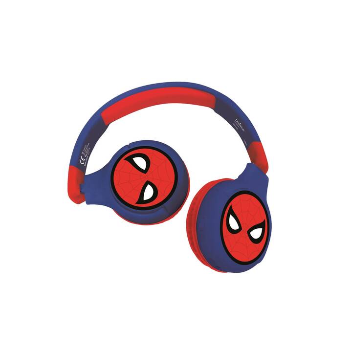 LEXIBOOK Spider Man Casque d'écoute pour enfants (Noir, Bleu, Rouge)