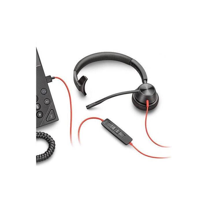 POLY Office Headset Blackwire 3315 (On-Ear, Kabel, Schwarz)