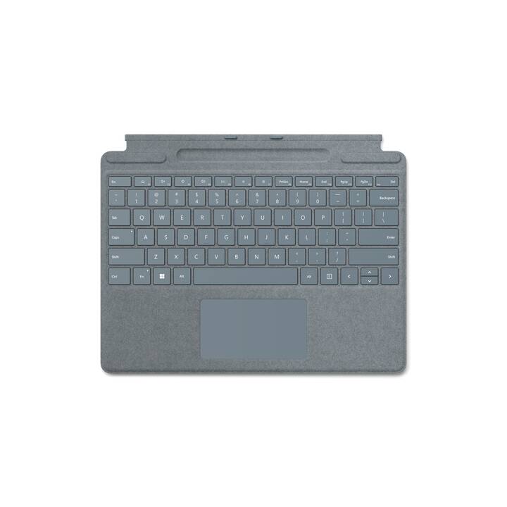 MICROSOFT Surface Pro Signature + Slim Pen 2 Type Cover / Tablet Tastatur (13", Surface Pro 8, Surface Pro 9, Surface Pro X, Ice Blue)