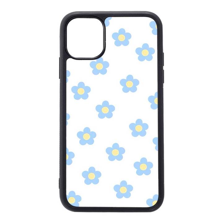 EG Backcover (iPhone 14 Plus, Blumen, Blau)