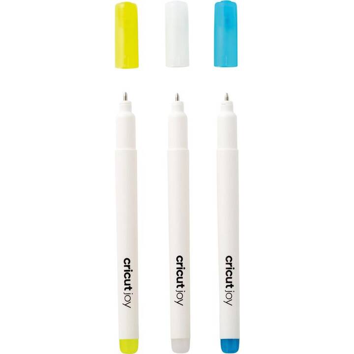 CRICUT Penna per schizzi Joy Opak Gel (1 mm, Giallo, Blu, Bianco)