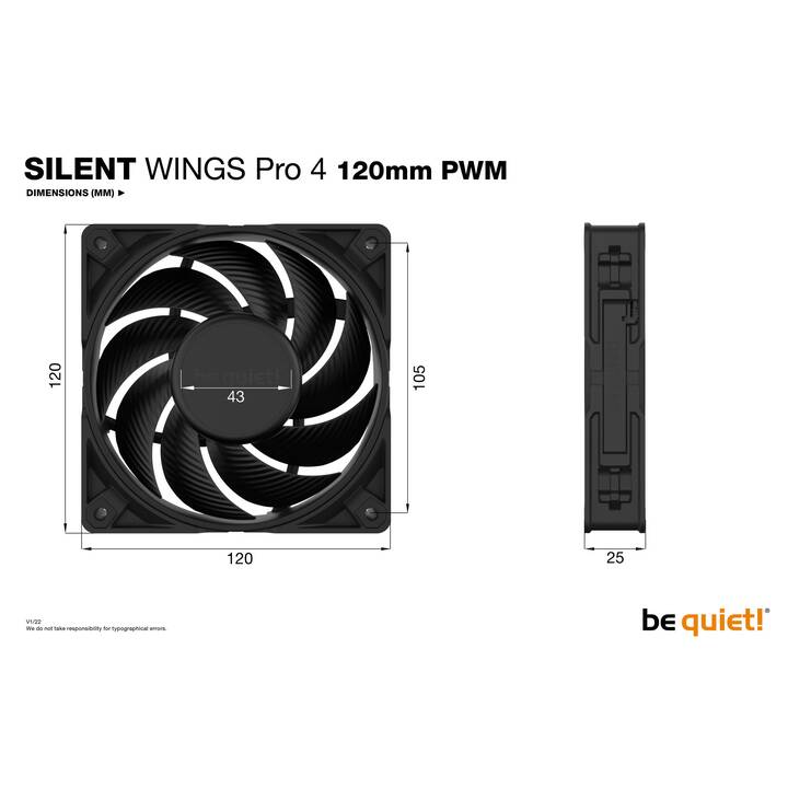 BE QUIET! PC-Lüfter Silver Wings PRO 4 (120 mm)