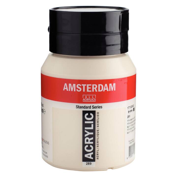 AMSTERDAM Colore acrilica 289 Titanbuff Hell (500 ml, Bianco)