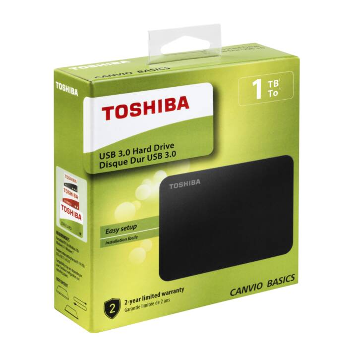 TOSHIBA Canvio Basics (USB Typ-A, 1 TB, Schwarz)