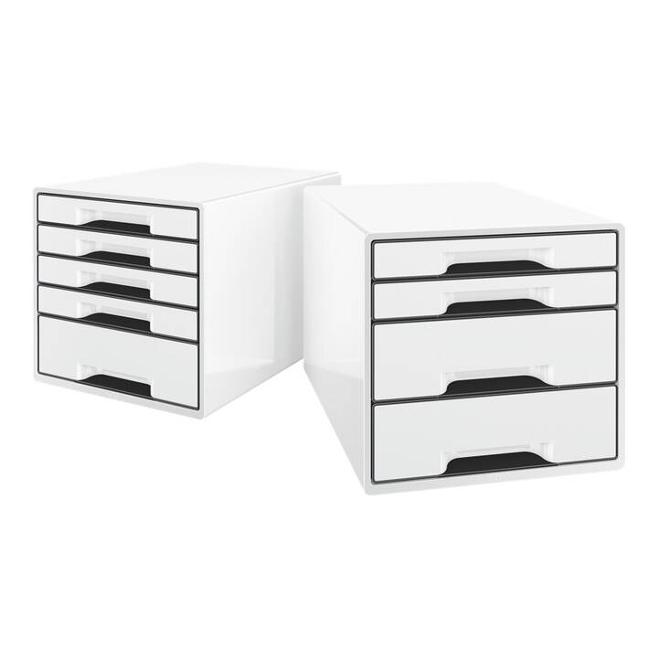 LEITZ Büroschubladenbox WOW Cube (A4+, 270 mm  x 363 mm  x 287 mm, Weiss)