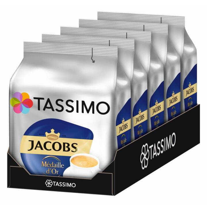 TASSIMO Capsules de Café Café crème Médaille d'Or Jacobs (5x 16 Pièce)