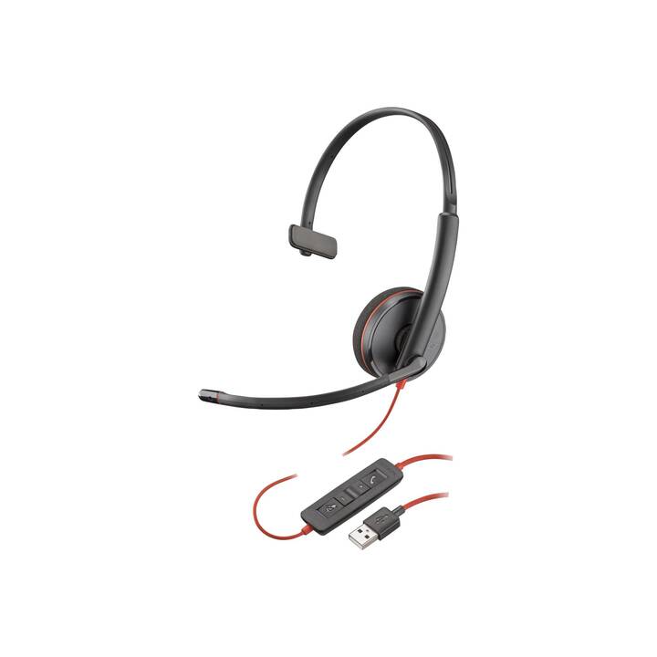 HP Office Headset C3210  (On-Ear, Kabel, Schwarz)