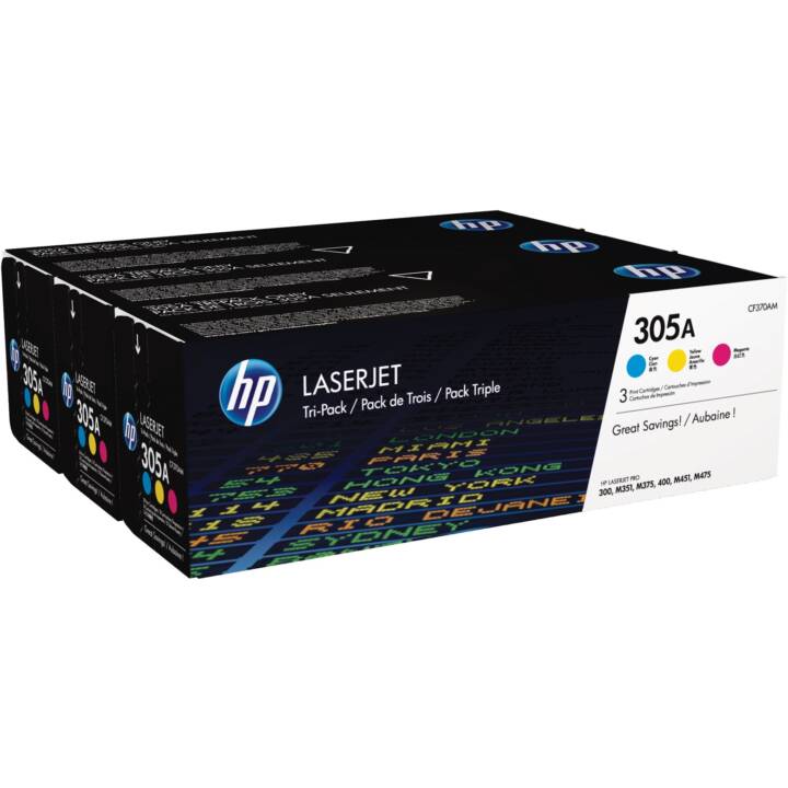 HP 305A (Multipack, Gelb, Magenta, Cyan)