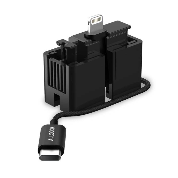 ALL DOCK Accumulatore di carica elettrica (USB-C, Lightning, 0.35 m)