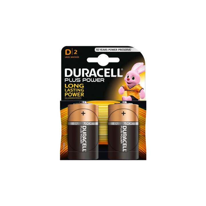 DURACELL PlusPower Batteria (D / Mono / LR20, 2 pezzo)