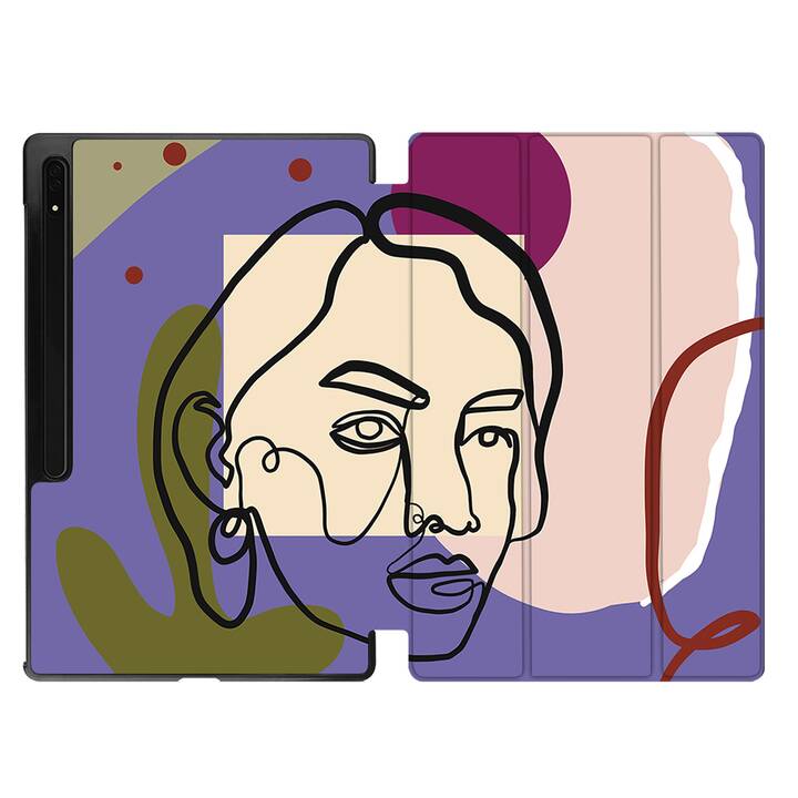 EG coque pour Samsung Galaxy Tab S8 Ultra 14.6" (2022) - Multicolore - dessin au trait