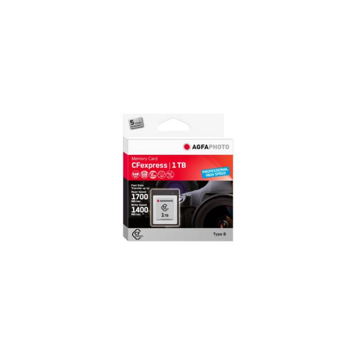 AGFAPHOTO CFexpress tipo B Professional (1 TB, 1700 MB/s)