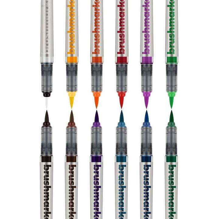 KARIN Evidenziatore Brush Marker PRO (Multicolore, 12 pezzo)