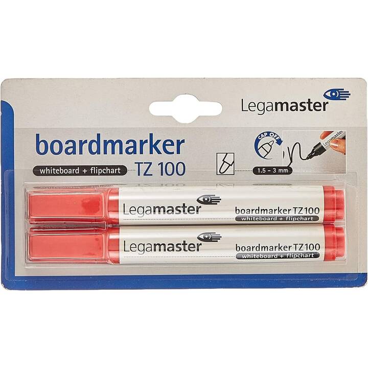 LEGAMASTER Whiteboard Marker TZ100 (Rot, 2 Stück)
