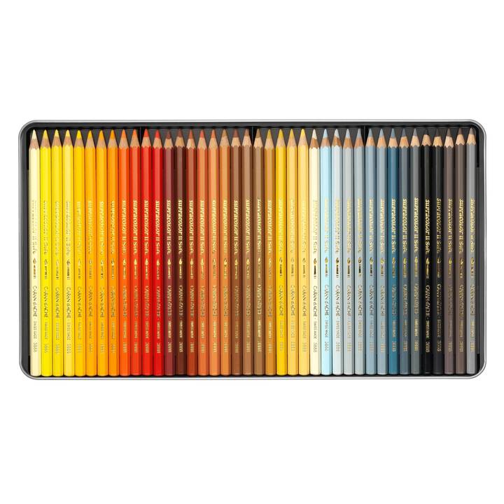 CARAN D'ACHE Farbstift Supracolor Soft Aquarelle (Mehrfarbig, 120 Stück)