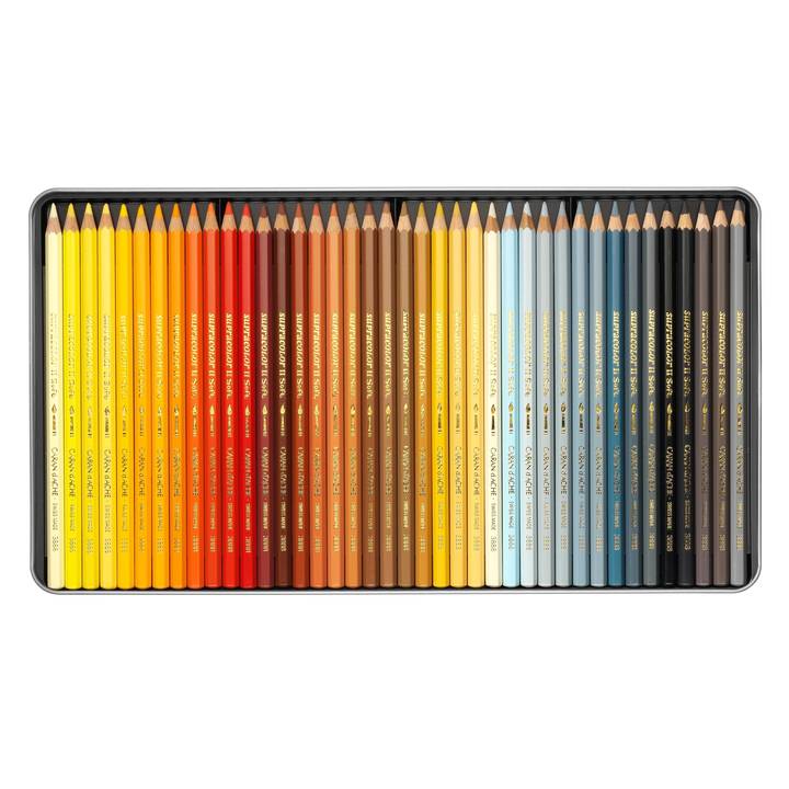 CARAN D'ACHE Crayons de couleur Supracolor Soft Aquarelle (Multicolore, 120 pièce)