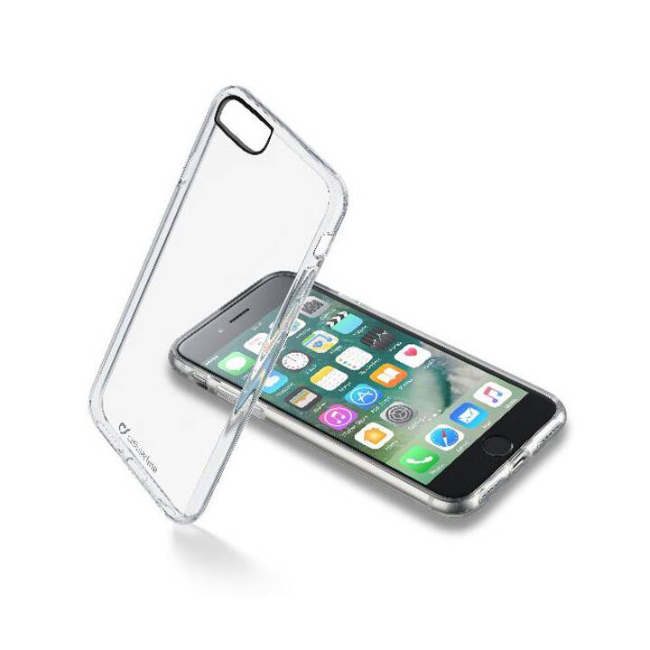 CELLULAR LINE Backcover Clear Duo (iPhone SE, iPhone 8, iPhone 7, Transparente)