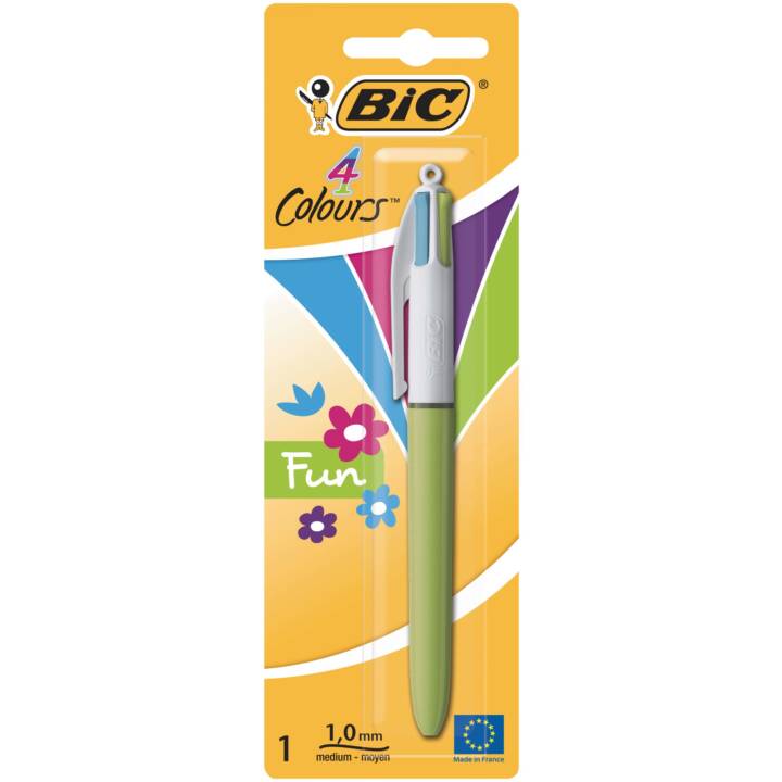 BIC Kugelschreiber 4Colours (Blau, Pink, Schwarz, Gelb)
