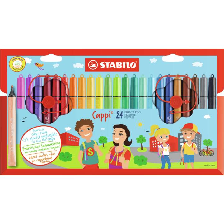 STABILO Crayon feutre (Multicolore, 24 pièce)