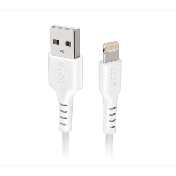 SBS Câble (USB A, Lightning, 3 m)
