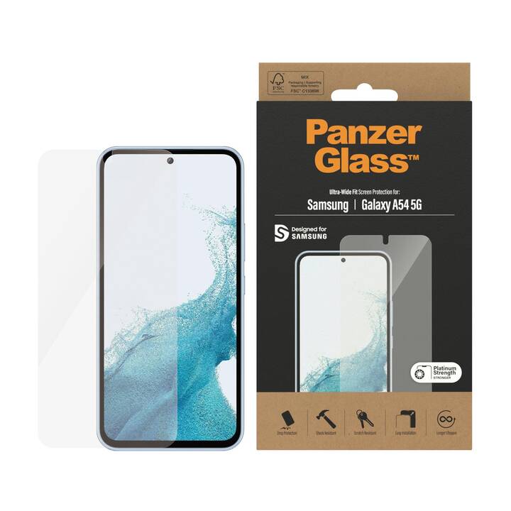 PANZERGLASS Verre de protection d'écran Ultra Wide Fit (Galaxy A54 5G, 1 pièce)