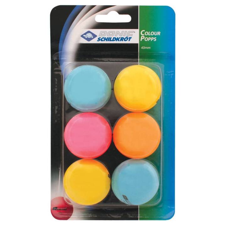 DONIC SCHILDKRÖT Balles de ping-pong Color (6 x)