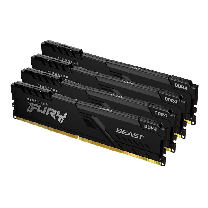 KINGSTON TECHNOLOGY Fury Beast KF432C16BBK4/128 (4 x 32 GB, DDR4-SDRAM 3200 MHz, DIMM 288-Pin)