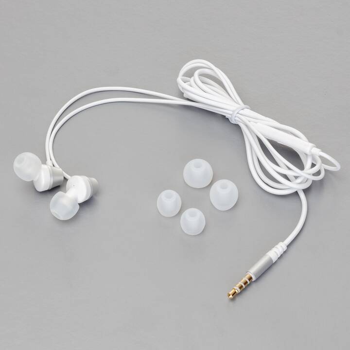 INTERTRONIC Wirebuds 25 (In-Ear, Blanc)