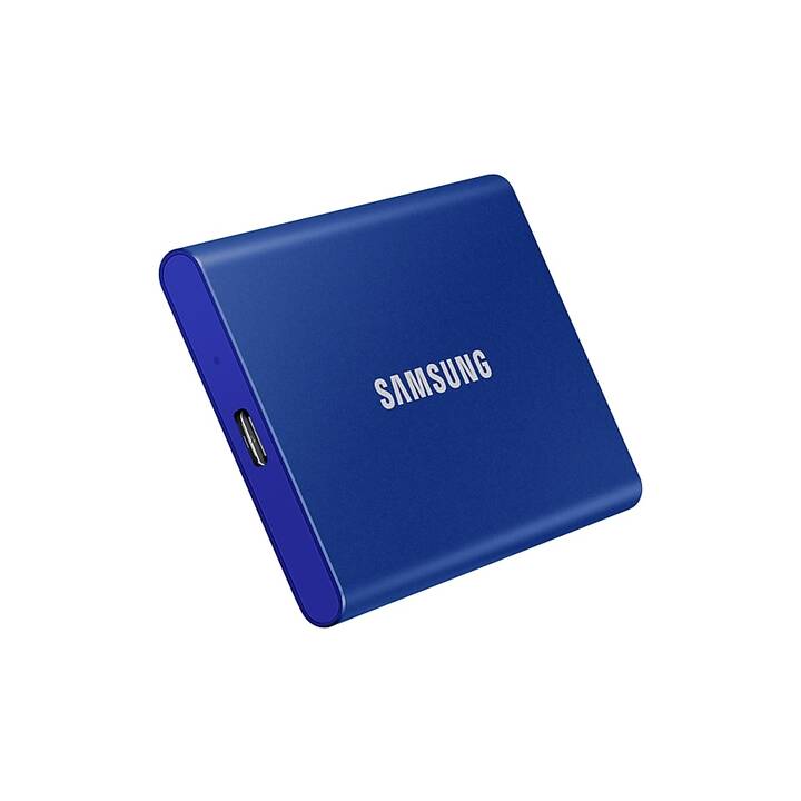 SAMSUNG Portable SSD T7 (USB Typ-C, 500 GB, Blau)