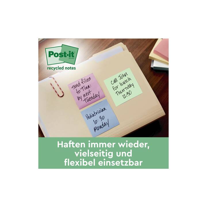 POST-IT Haftnotizen (2 x 75 Blatt, Blau)