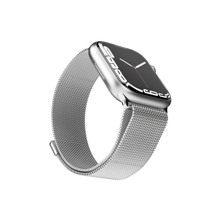 VONMÄHLEN Milanese Loop Cinturini (Apple Watch 40 mm / 41 mm / 38 mm, Argento)