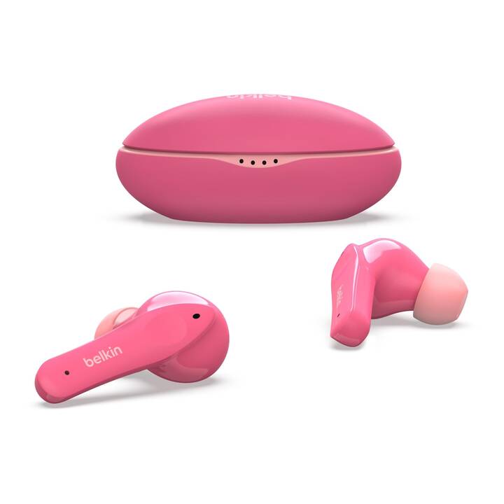 BELKIN Soundform Nano Cuffie per bambini (In-Ear, ANC, Bluetooth 5.0, Pink)